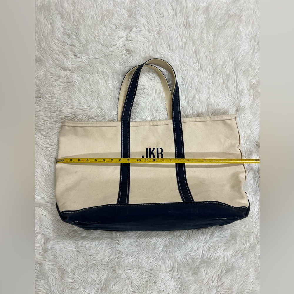L.L. Bean Canvas Tote with Navy Trim - Picture 7 of 9